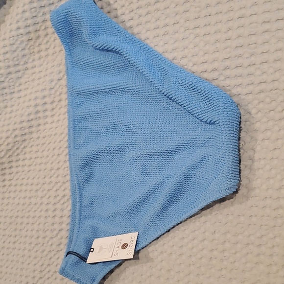 Shade & Shore Light Blue Textured Low Rise Medium Seat Coverage Bottom S… - Picture 5 of 5